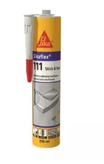 Masilla multiusos, adhesivo y sellador, cartucho 290cm3, Sikaflex®-111 Stick&Seal de Sika. Blanco